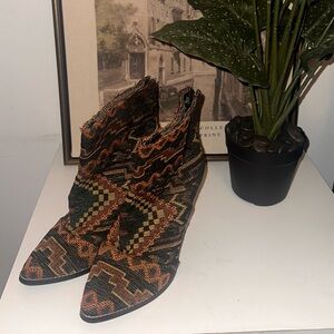 Kelsi Dagger Multicolor Patterned Ankle Boots